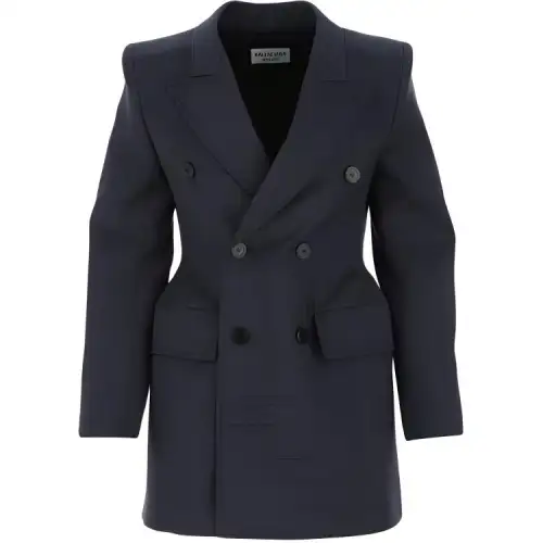 Balenciaga Business Suit Coat Loose Fit Women's Blue