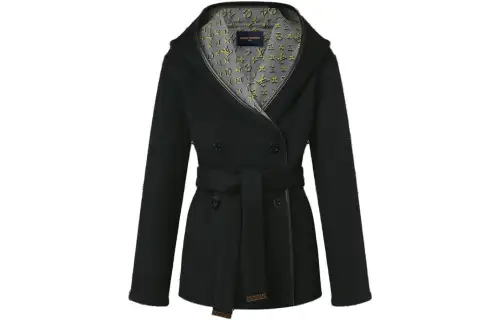 LOUIS VUITTON 1ABT6S 3D Monogram Double-Breasted Wrap Coat