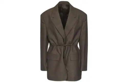 Prada checked wool blazer