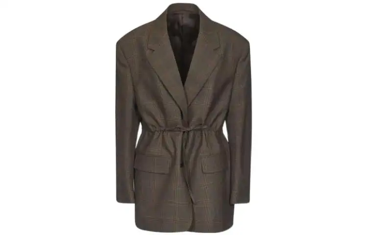 Prada checked wool blazer