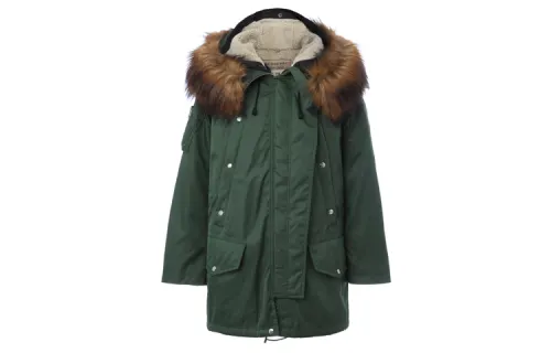 Burberry Coats Women's Green Hooded Moderate