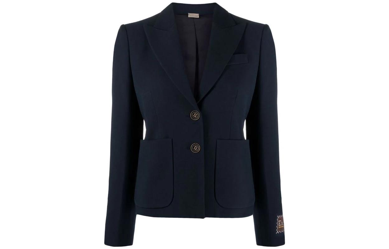 GUCCI FW22 Business Suit Coat Women's Blue