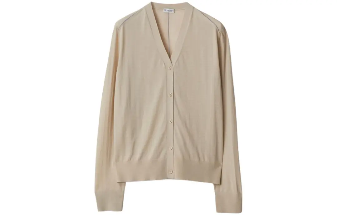 Burberry V-neck Wool Cardigan