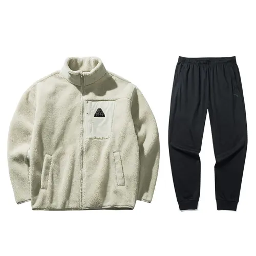 ANTA Casual Sportswear Men's Stand Collar Thickened And Fleece Lined