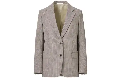 UNIQLO Business Suits Women's Dark Beige V Neck Moderate Other