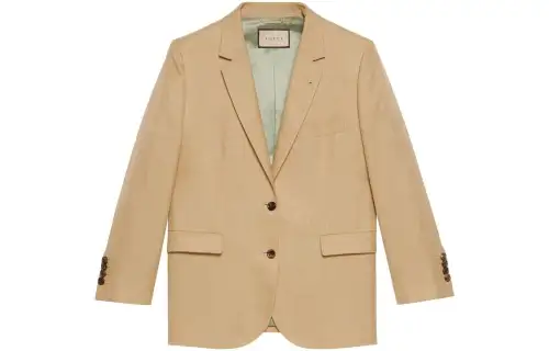 GUCCI Single Breasted Blazer Beige