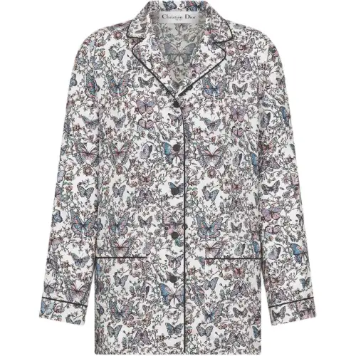 DIOR Shirts Women's Multicolor Cuban Collar Moderate