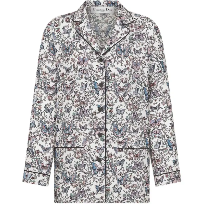 DIOR Shirts Women's Multicolor Cuban Collar Moderate
