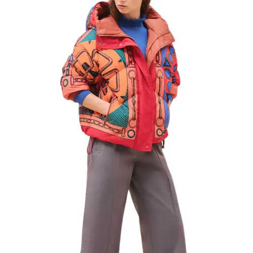 HERMES FW24 Down Jacket Women's Cranberry Pink