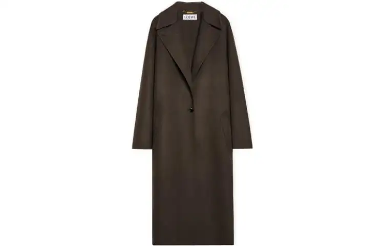 LOEWE Coats Women's Brown Moderate Straight Fit