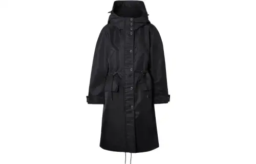 Burberry Coats Women's Black Hooded Moderate Straight Fit