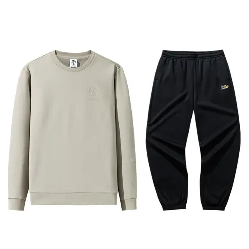 ANTA Casual Sportswear Men's Crew Neck Thickened And Fleece Lined