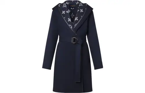 LOUIS VUITTON Coats Women's Hooded Moderate Straight Fit