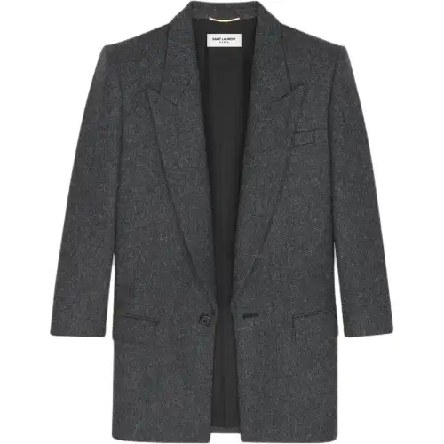 single-breasted wool blazer