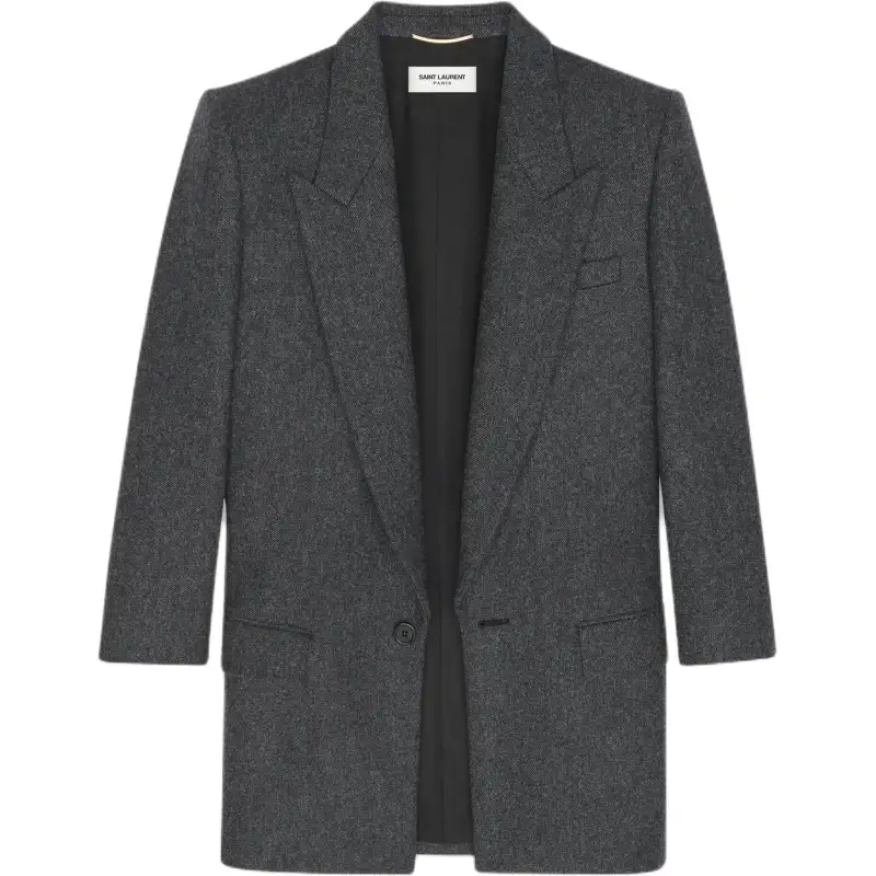 single-breasted wool blazer