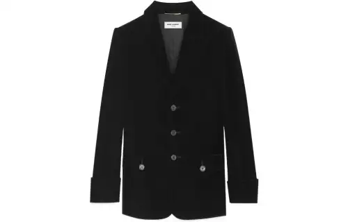 SAINT LAURENT Single-Breasted Tailored Velvet Jacket
