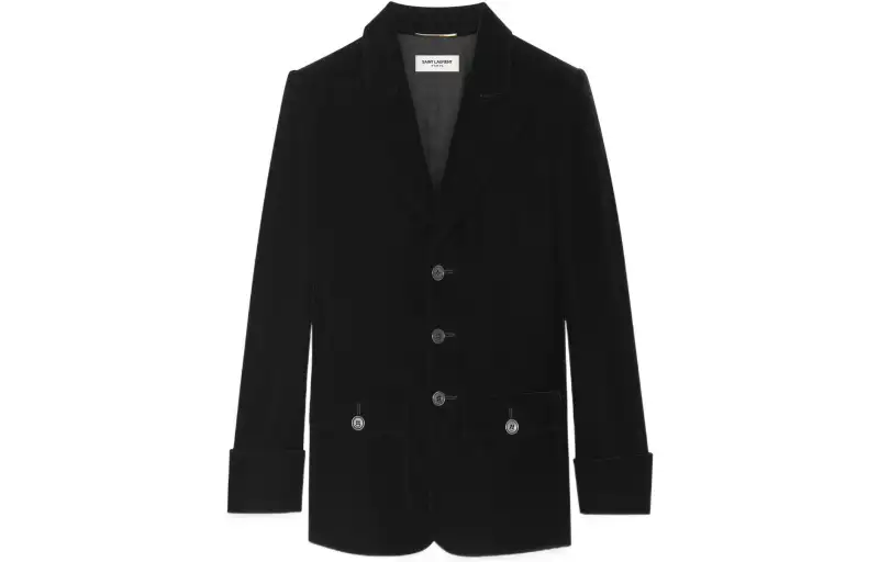 SAINT LAURENT Single-Breasted Tailored Velvet Jacket