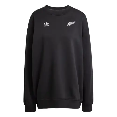 Adidas Women's All Blacks Essentials Long Sleeve Crew Sweatshirt Black