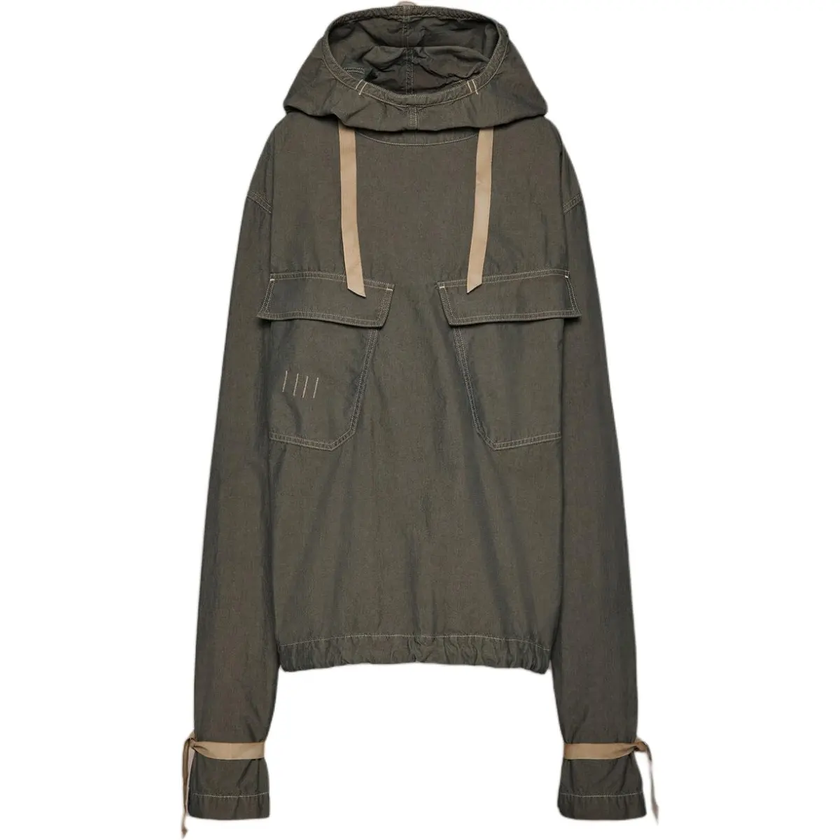 MM6 Maison Margiela hooded drawstring-waist denim jacket