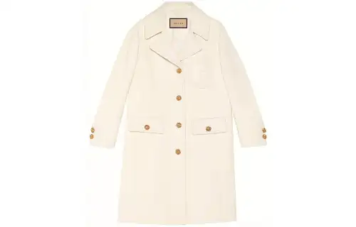 【Replicated_PM】Double G embroidered button-front coat