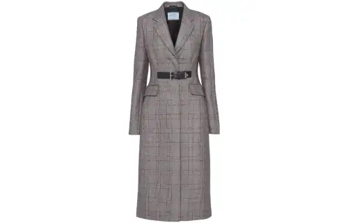 PRADA Coats Women's Umber Suit Collar Moderate Straight Fit