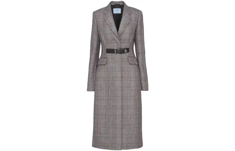 PRADA Coats Women's Umber Suit Collar Moderate Straight Fit