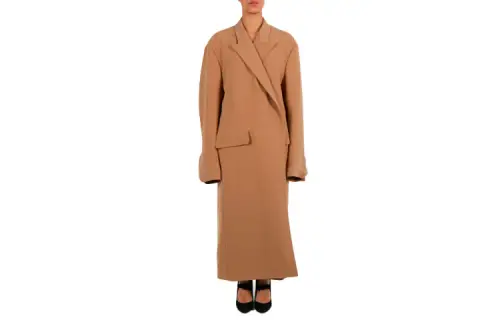 Vetements Coats Women's Brown Lapel Moderate