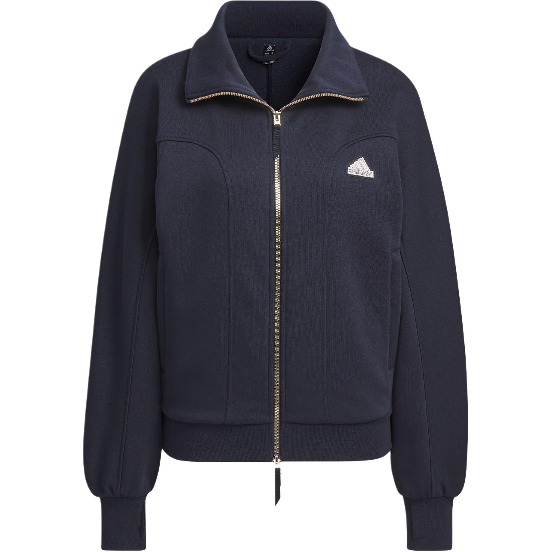 Женская куртка adidas Small Logo Fleece Jacket (синяя)