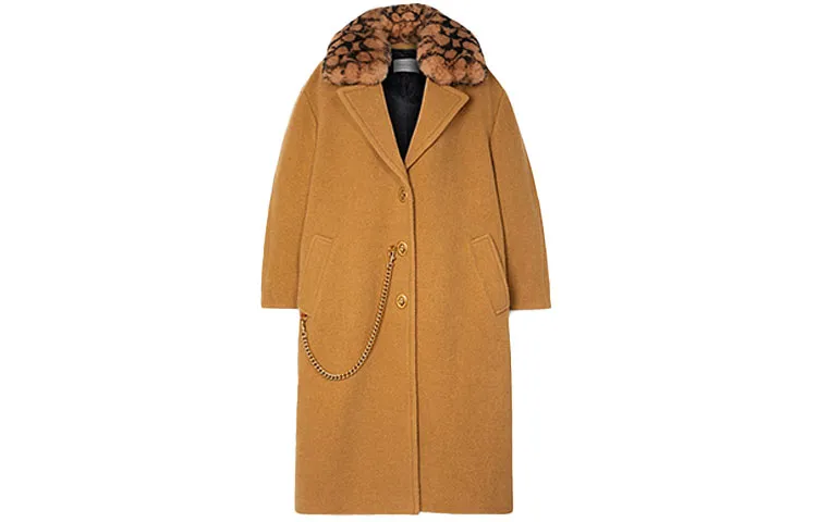 COACH Coats Women's Brown Lapel Moderate