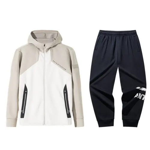 ANTA Casual Sportswear Men's Hooded Thickened And Fleece Lined
