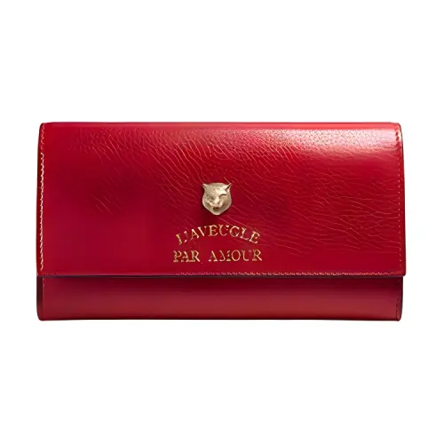 GUCCI Leather Wallet, Wallet Women's Red