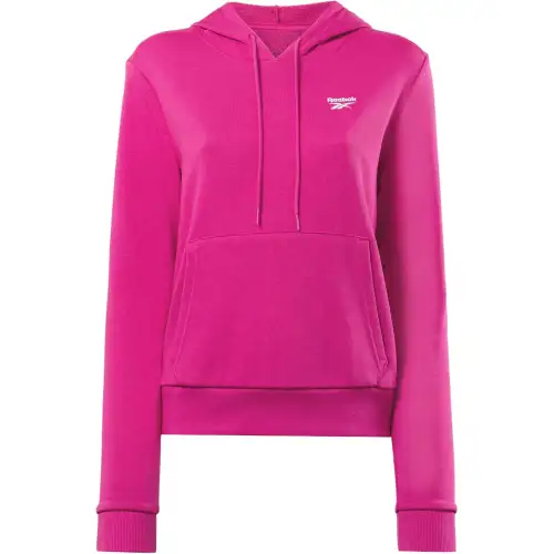 Reebok IdentitySmall Logo French Terry Hoodie Sweatshirt Women's Fuchsia