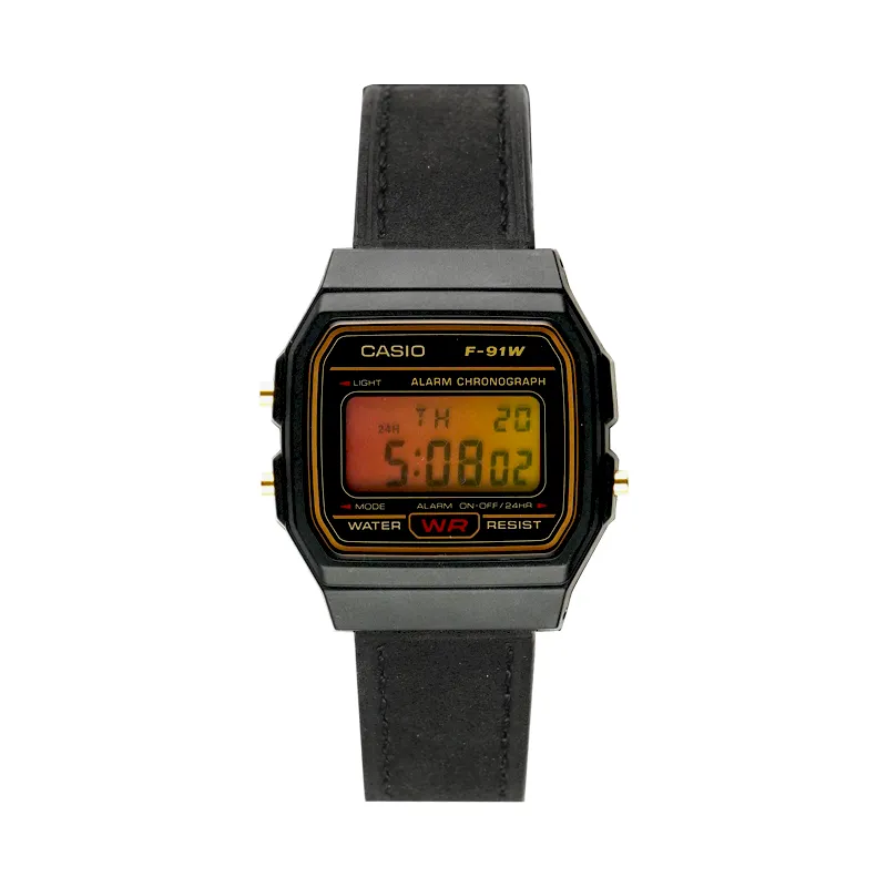 CASIO Custom Collection Quartz Movement Leather Strap Watch Unisex Black Dial