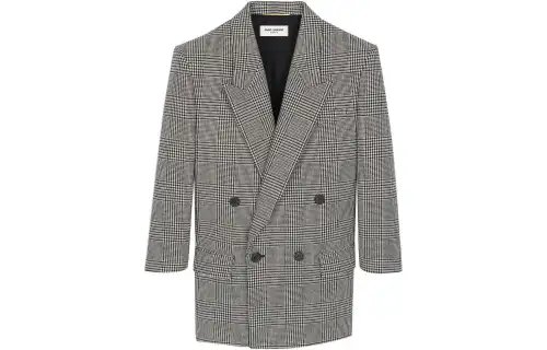 SAINT LAURENT Double-Breasted Long-Sleeved Blazer