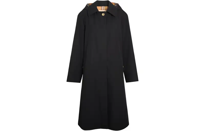 Burberry Coats Women's Black Detachable Hood Moderate
