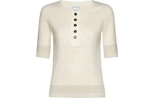 Bottega Veneta Slim Fit Ribbed Knit Top
