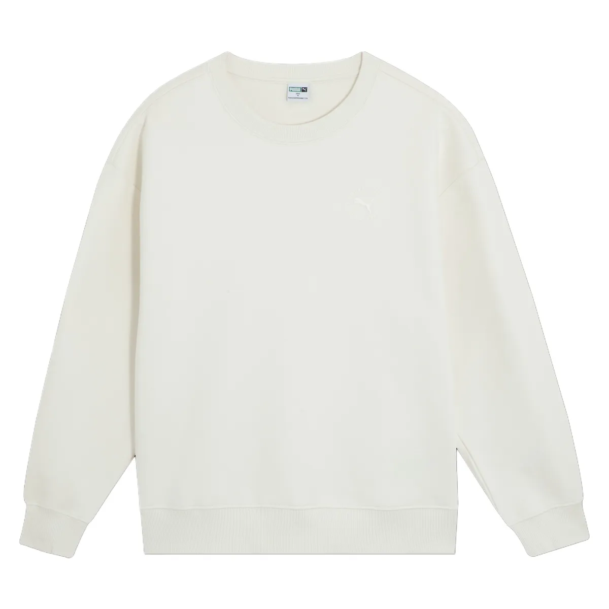 PUMA Sweatshirts Women's White Crew Neck Moderate Other