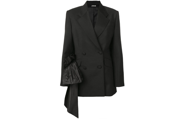MIU MIU Business Suits Women's Black Suit Collar Moderate