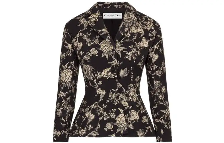 DIOR Business Suits Women's Black Suit Collar Moderate