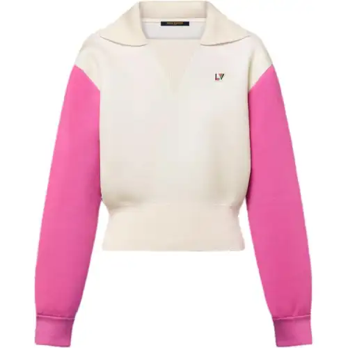 LOUIS VUITTON Color-Blocked Collar Pullover