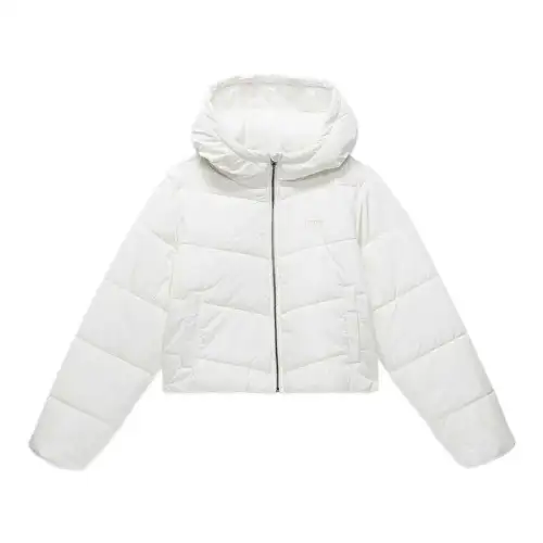 Vans Jackets Women's White Hooded Thickened Soft Shell