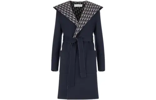DIOR Coats Women's Blue Lapel Moderate