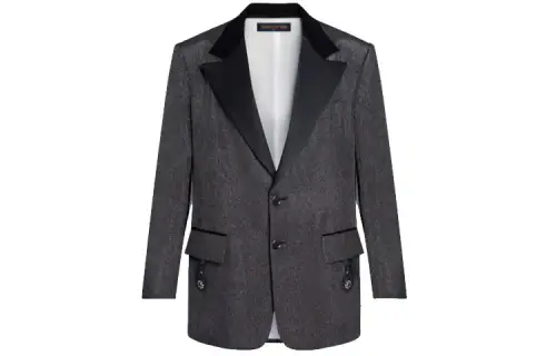 LOUIS VUITTON New Quarterly Products Of LV Business Suits Women's Black Suit Collar Moderate