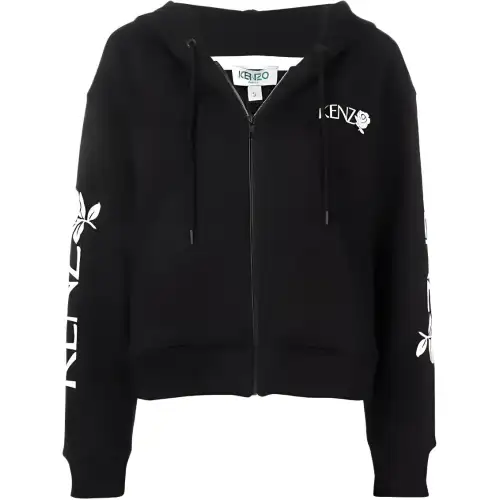 KENZO Jackets Women's Black Hooded Moderate Other