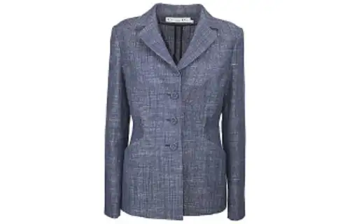 DIOR Business Suits Women's Blue Notch Lapel Thin