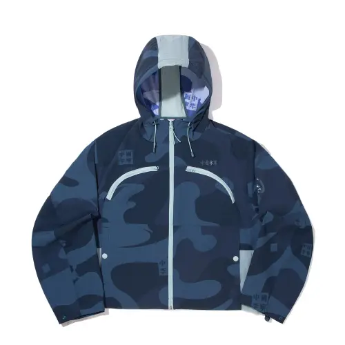 Li Ning Jackets & Coats Women's Camouflage Blue/Camouflage Gray Blue