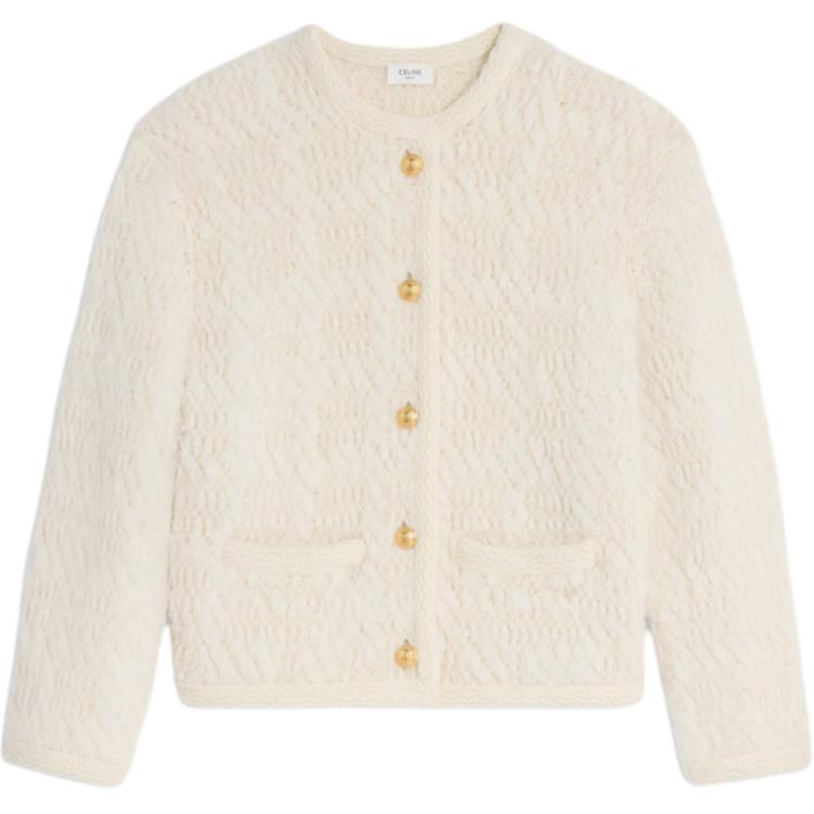 CELINE Cardigan Jacket In Alpaca Wool