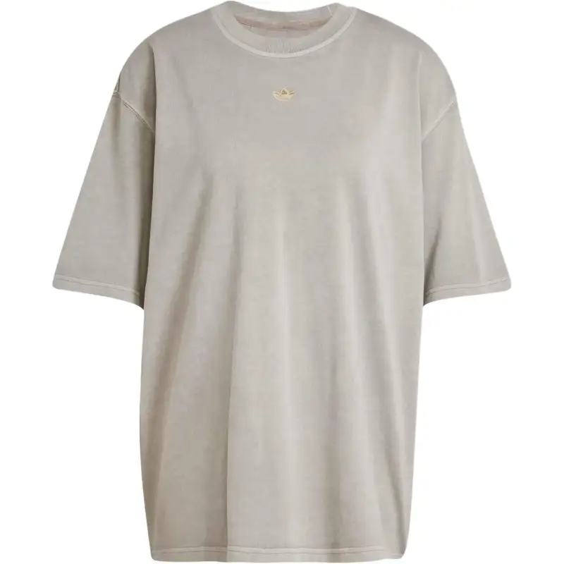 Adidas Originals WASHEDOversized Tee T Shirt Women's Silver Pebble