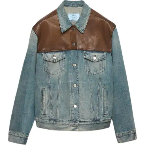 Prada contrast-panel jacket