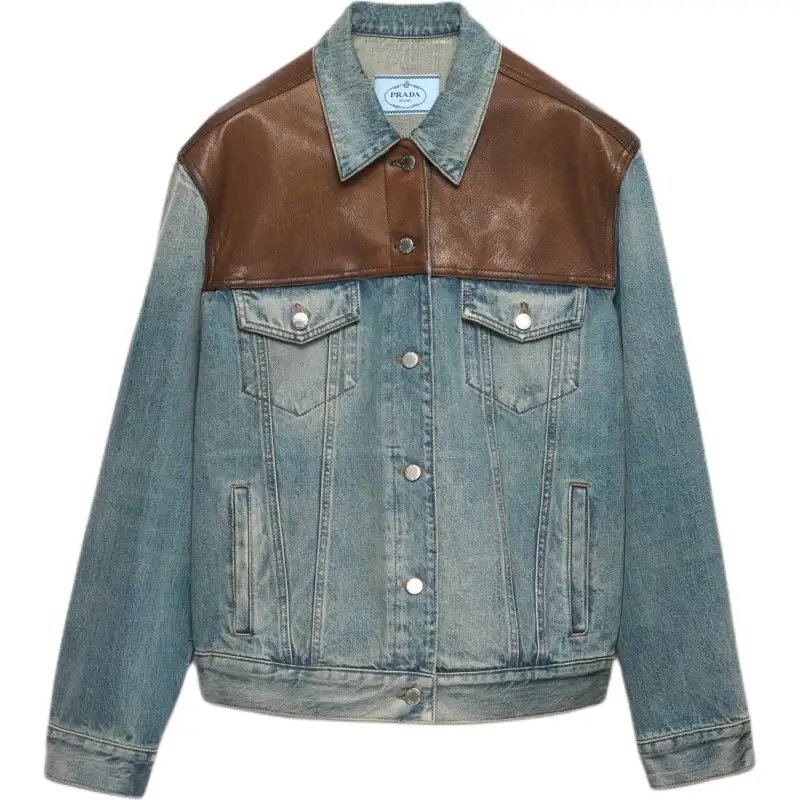 Prada contrast-panel jacket